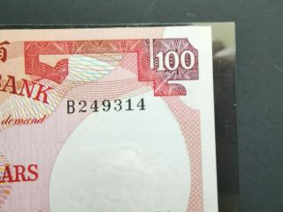 1974 Hong Kong Mercantile Bank Limited $100 Hundred dollars UNC Banknote 2