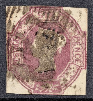 Gb Qv Sg58 6d Mauve With Reversed Watermark,  Embossed (1847 - 54)