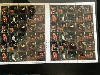 Full Sheet Of 60 First Class Stamps Woodland Animals
