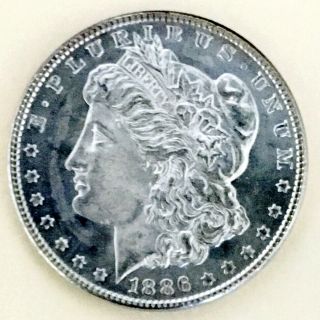 1886 P Morgan Dollar Gem Bu,  Stunning Quality Semi Proof Like $nr 13508