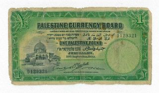 Palestine 1 Pound 1929 Banknote