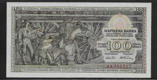 Yugoslavia,  100 Dinara 1953,  Scarce,  Gem Unc