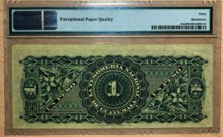 1882 Guatemala 1 Peso Banknote PMG 30 EPQ (Pick A4a) - Rare - 2