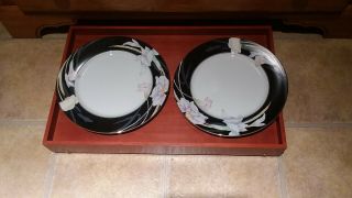 2 Platters Charisma Black By Mikasa Fine China