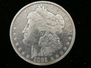 1891 Cc Silver Morgan Dollar Key Date Cleaned S159