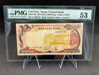 South Vietnam 5000 Dong 1975 P - 35a Unissued Pmg53