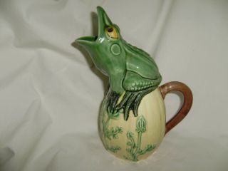 Sur La Table Majolica Frog On A Melon 10 1/2 Inch Water Pitcher From Portugal