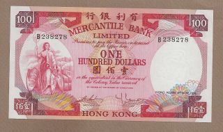 Hong Kong: 100 Dollars Banknote,  (unc),  P - 245,  04.  11.  1974,
