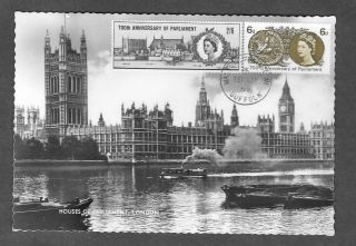 1965 Parliament Ordinary Fdi On Scarce Postcard With Walton Felixstowe Cds.