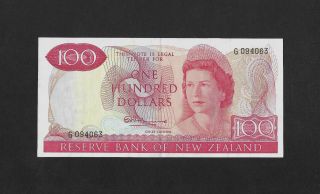 Ef Sign.  Fleming 100 Dollars 1967 Zealand England