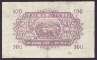 1941 East Africa 100 Shillings Fine,  P.  31a 2