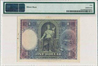 Hong Kong Bank Hong Kong $1 1926 Rare date,  Rare PMG 50 2