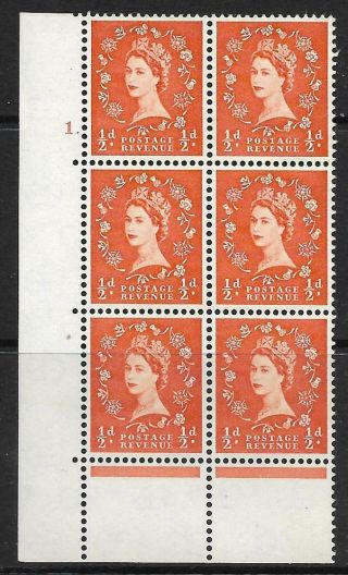 ½d Wilding Multi Crown On Cream Cyl 1 Dot Perf C (e/p) Unmounted