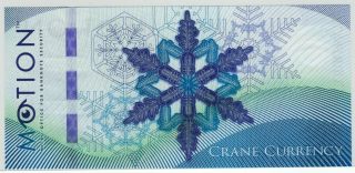 - - - - Motion Test Note / Test Banknote By Crane Currency / Snowflake - - - -