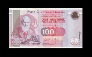 2.  10.  1996 Clydesdale Bank Scotland 100 Pounds 005312 ( (aunc))