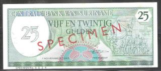 Suriname 1982 25 Gulden Banknote Specimen Pick 127 @@ Rare @@