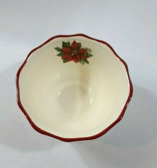 Better Homes And Gardens 2009 Limited Edition Poinsettia Small Bowls Set Of 2