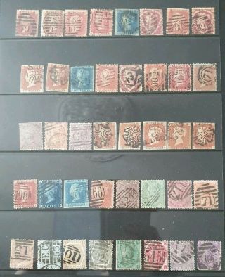 Gb Queen Victoria Line Engraved/surface Printed Stamps Page (22)