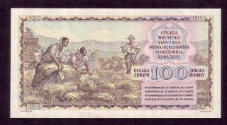 Yugoslavia 100 Dinara 1953 - Proof Print Unc Rrr