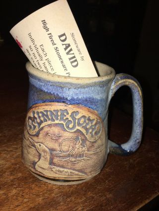 David Karakatsoulis Pottery Stoneware Mug Cup Minnesota Us