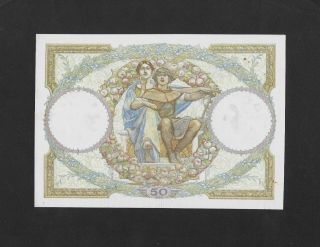 AU / UNC 2 pinholes 50 francs 1934 FRANCE 2