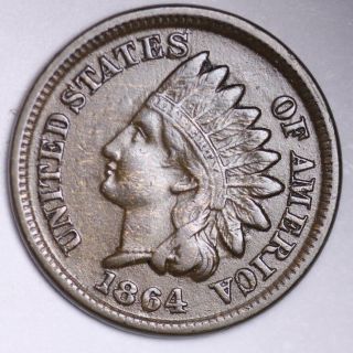 1864 Br Indian Head Small Cent Choice Au E113 Gcp