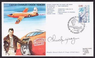 Ld Ed Signed Cover Fighter Pilot Chuck Yeager Test Pilot Bell X - 1 Speed Of Sound