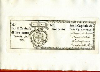 Italy,  Kingdom Of Sardinia,  100 Lire,  1746,  P - S101r,  Huge