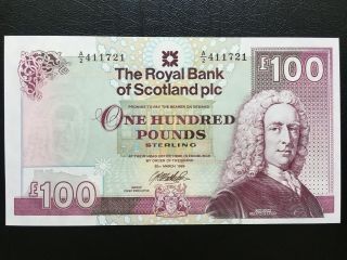 The Royal Bank Of Scotland 1999 £100 One Hundred Pounds Banknote Unc A2 411721