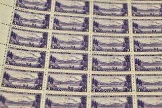 Famous American Full Sheet Of Us Stamps Scott 800 3 ¢ Alaska