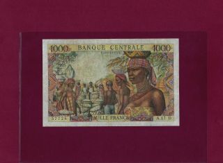 Equatorial African States 1000 Francs Nd 1963 P - 5 Vf,  Rare Gabon