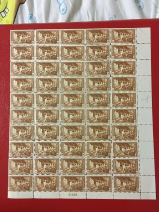 Us Stamp - 1934 4c Parks - Cliff Palace - 50 Stamp Sheet - Scott 743