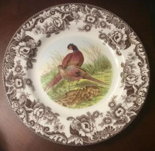 Spode Woodland Pheasant Dinner Plate 10 5/8” S3422