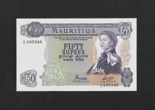 Unc 50 Rupees 1967 Mauritius England
