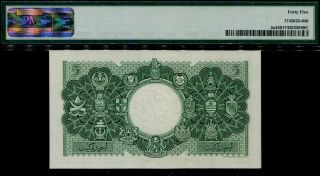Malaya & British Borneo Queen Elizabeth $5 Banknote PMG 45 Choice EF 1953 p2a. 2
