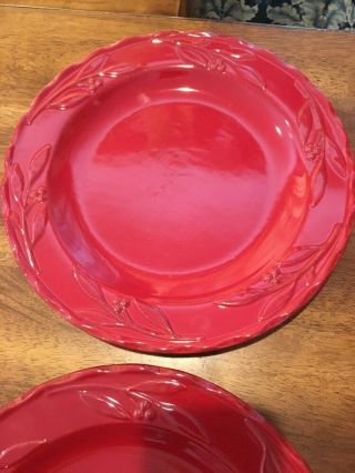Set Of 2 Signature BELLA RED (RUBY) Debby Segura Dinner Plate VGC 3