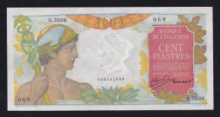 French Indochina 100 Piastre 1947 - 1949 Pick 82b Uncirculated