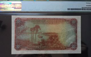 PMG 25 Rhodesia & Nyasaland,  10 Shillings 1956 Pick 20a Very Rare 2