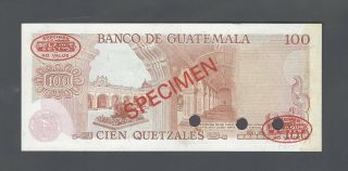 Guatemala 100 Quetzales ND (1972 - 83) P64s Specimen TLDR N1 AUNC - UNC 2