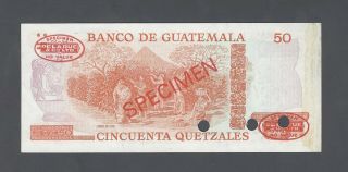 Guatemala 50 Quetzales ND (1972 - 83) P63s Specimen TLDR N1 AUNC - UNC 2