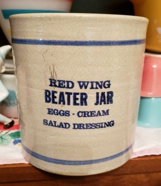 Red Wing Beater Jar Eggs - Cream Stoneware