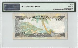 East Caribbean States / St.  Lucia ND (1988) P - 25l2 PMG VF 30 EPQ $100 B Prefix 2