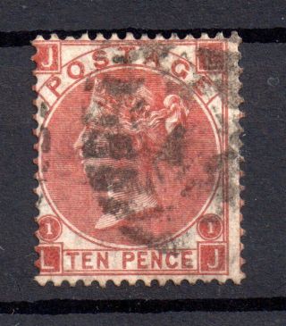 Gb Qv 1867 10d Red Brown Plate 1 Fine Ws15247