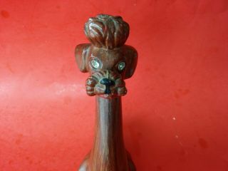 Vintage Murray Kreiss Psycho Ceramics Bejeweled Eyed Poodle Figurine Dog