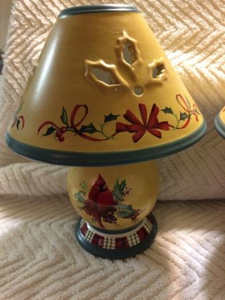 Lenox Winter Greetings Everyday Red Cardinal Candle Lamp By Catherine Mc Clung