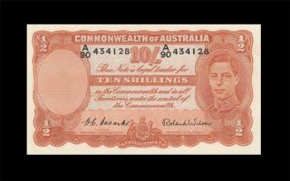 1952 Australia Kgvi 10/ - Coombs & Wilson Rare ( (gem Unc))