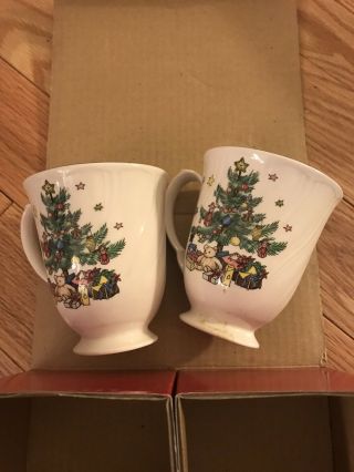 Nikko Happy Holidays Coffee Mugs Set Of 4 Tree Bear Ripple 2