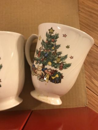 Nikko Happy Holidays Coffee Mugs Set Of 4 Tree Bear Ripple 3