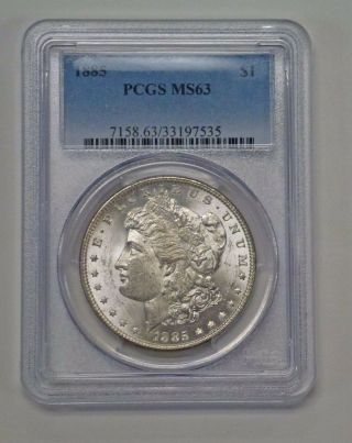 {bjstamps} 1885 P Morgan Dollar Pcgs Ms63 Blast White Coins