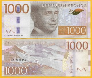 Sweden 1000 Kronor P - 74 2015 Unc Banknote